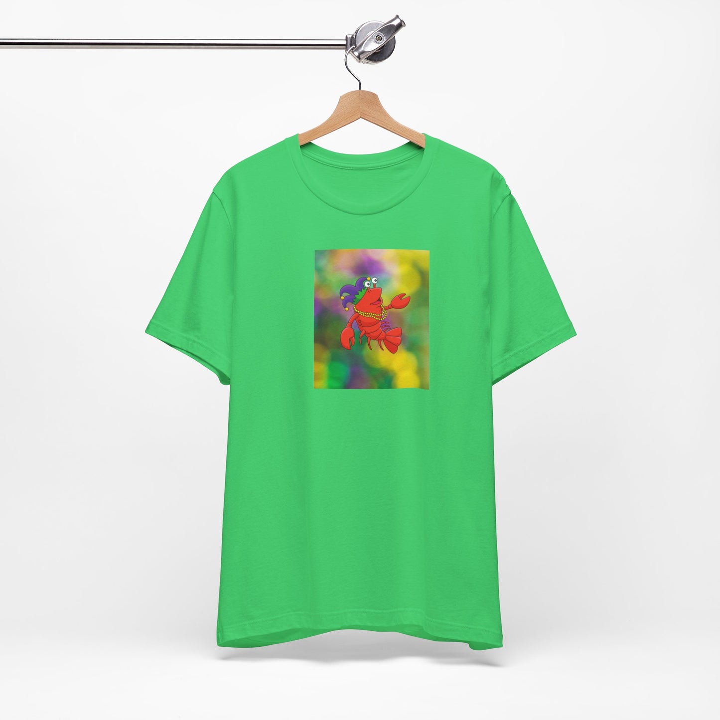 Colorful Lobster Graphic Tee- Mardi Gras - Fun Tees - Gift Ideas - Fun Unisex Jersey Short Sleeve Shirt for Beach Lovers