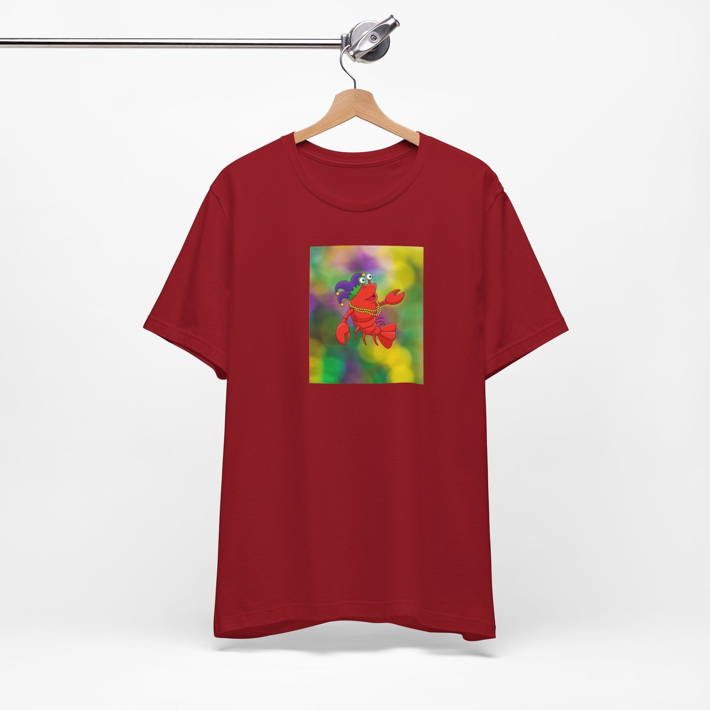 Colorful Lobster Graphic Tee- Mardi Gras - Fun Tees - Gift Ideas - Fun Unisex Jersey Short Sleeve Shirt for Beach Lovers